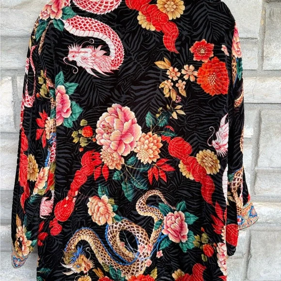 JOHNNY WAS MERHAWI KIMONO Small $598 Amazing !!!! Oversized - Picture 7 of 8